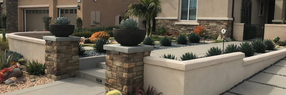 Xeriscaped Dry Stream Beds, Native Plants, Succulent Options, and More. 